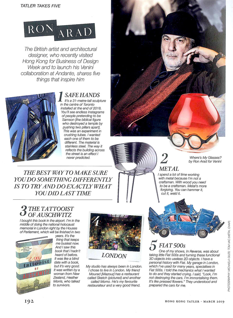 [On Tatler] Tatler Takes Five: Ron Arad